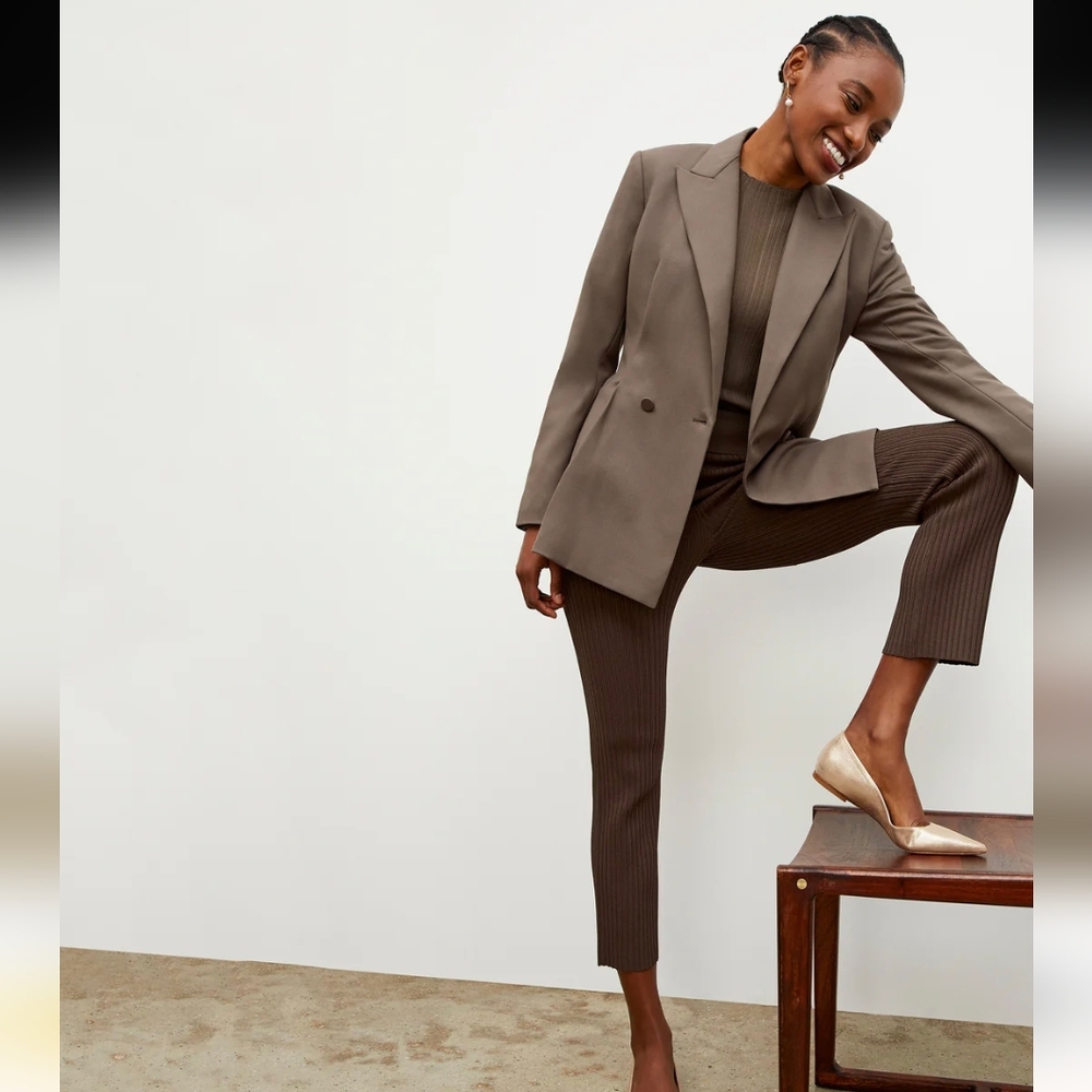 M.M. LaFleur The Finley Stretch Pant - Ribbed Jardigan Knit M
